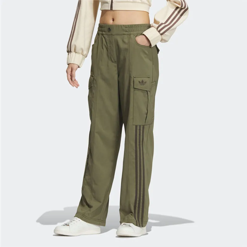 Adidas Originals Casual Pants Women's Strata Olive Green-1