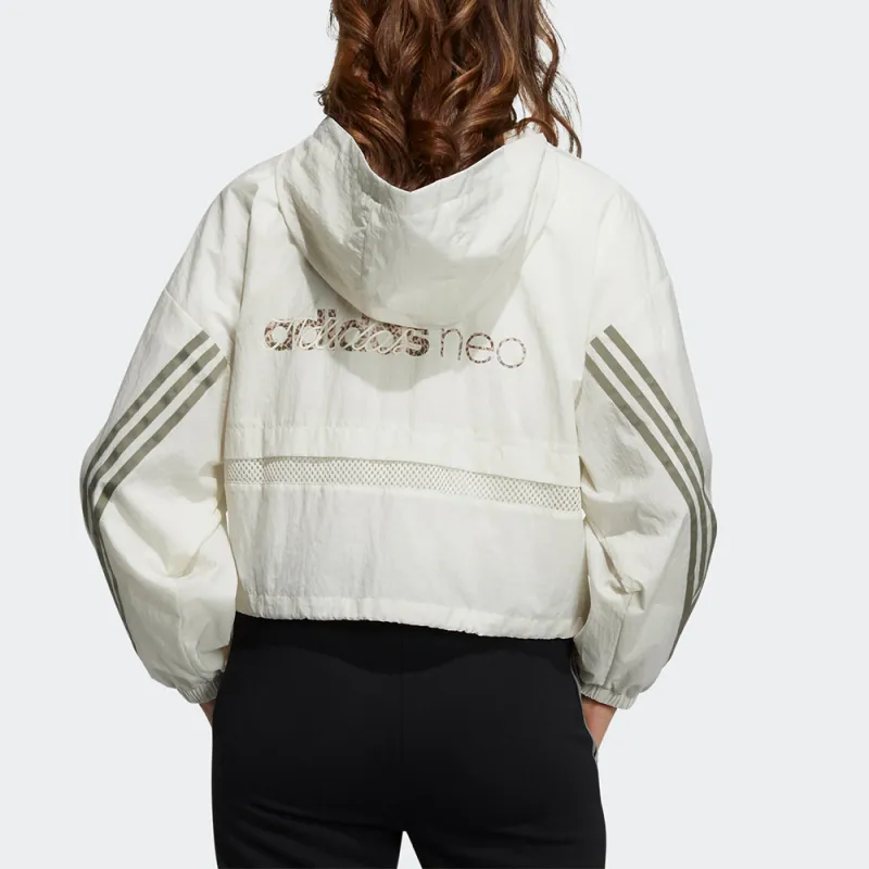 Adidas Neo Cropped Coats Women's Ecru-2
