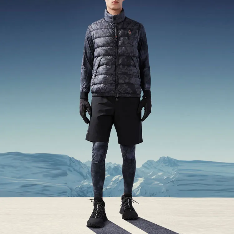 Moncler Grenoble Vests Men Black Gray Color-1