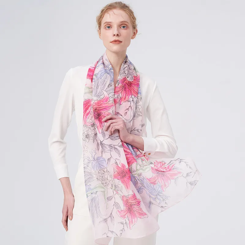 MARJAKURKI Silk Scarves Women's-2