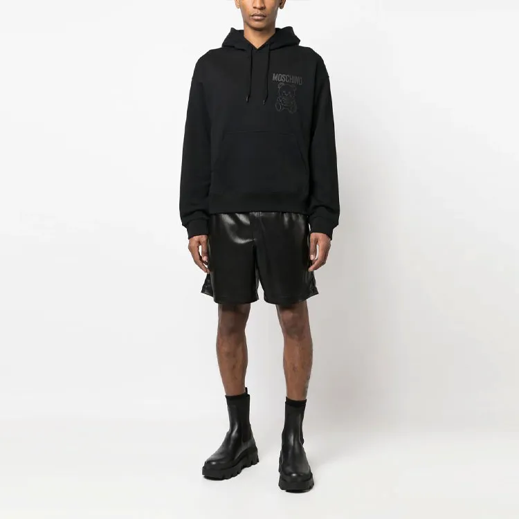 MOSCHINO Long Sleeved Drawstring Hoodie-1