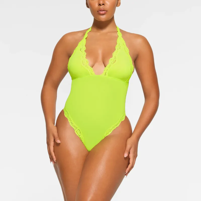 Skims Bodysuits Women's Neon Yellow-1