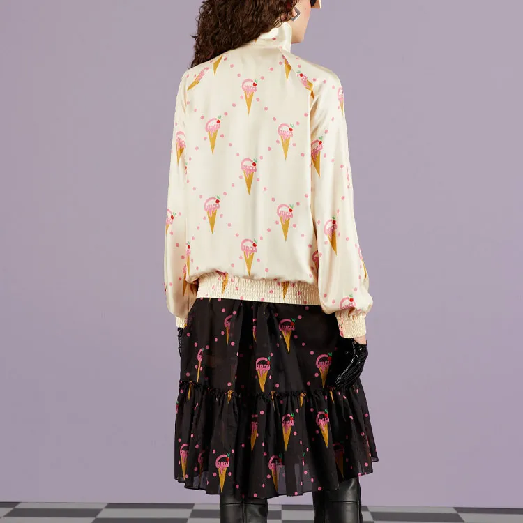 GUCCI Ice Crean Print Jacket Pink-2