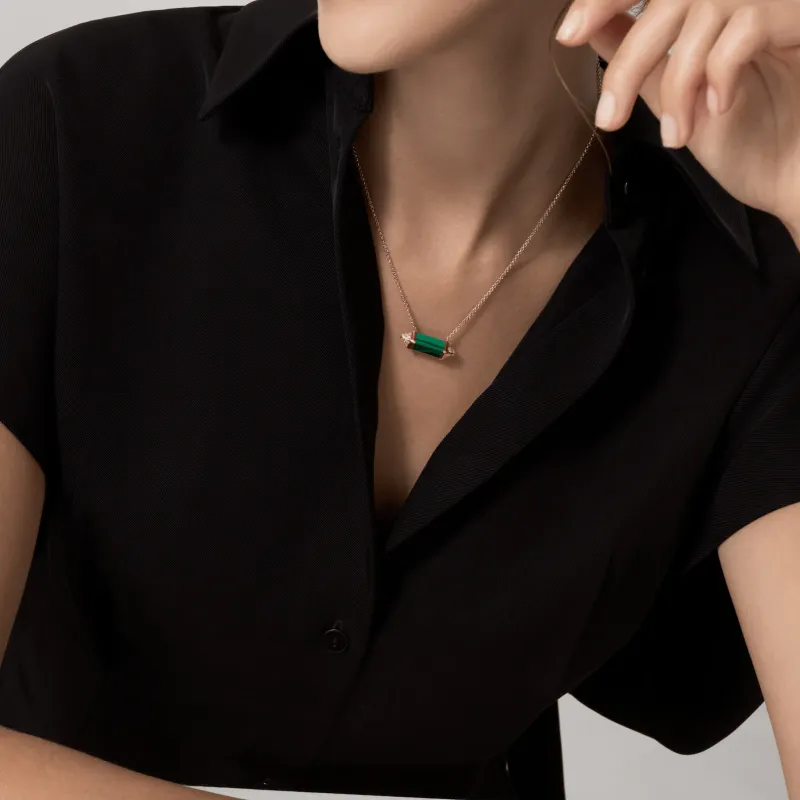 CARTIER Les Berlingots De Cartier Collection 18K Gold Diamond Necklaces Unisex-3