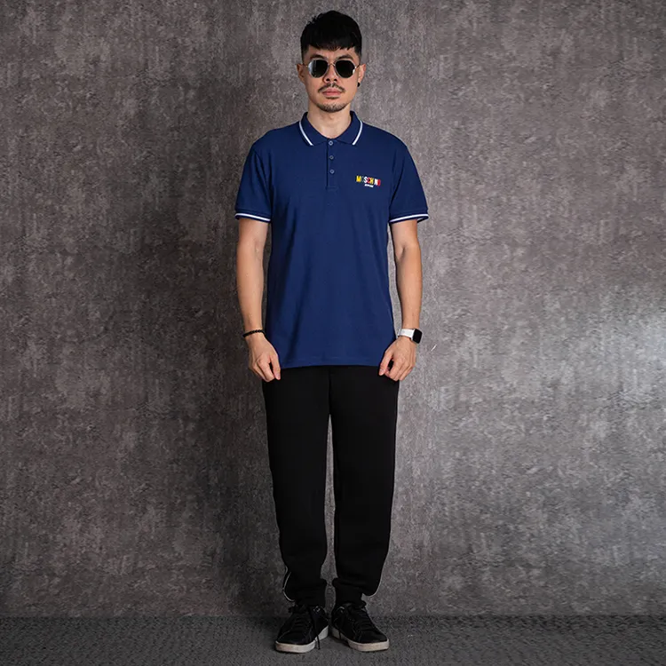 MOSCHINO Polo Shirts Men Blue-4