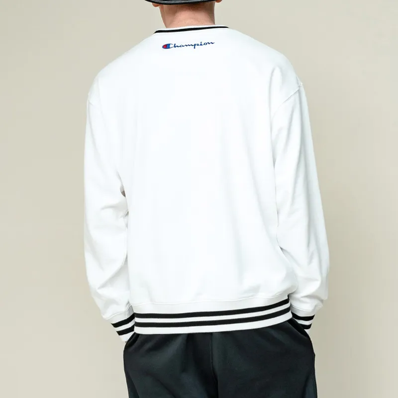 Champion Crew Neck Sweatshirt Japan Version Unisex White-3