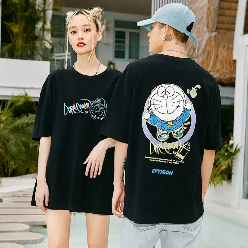 EPTISON Doraemon T Shirt Unisex Black-2