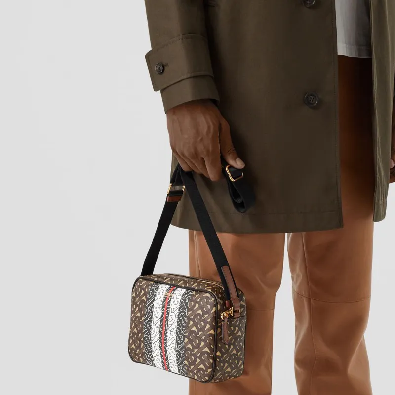 Burberry Cotton One Shoulder Handbag Crossbody Bag Regular Men's Mule Brown-6