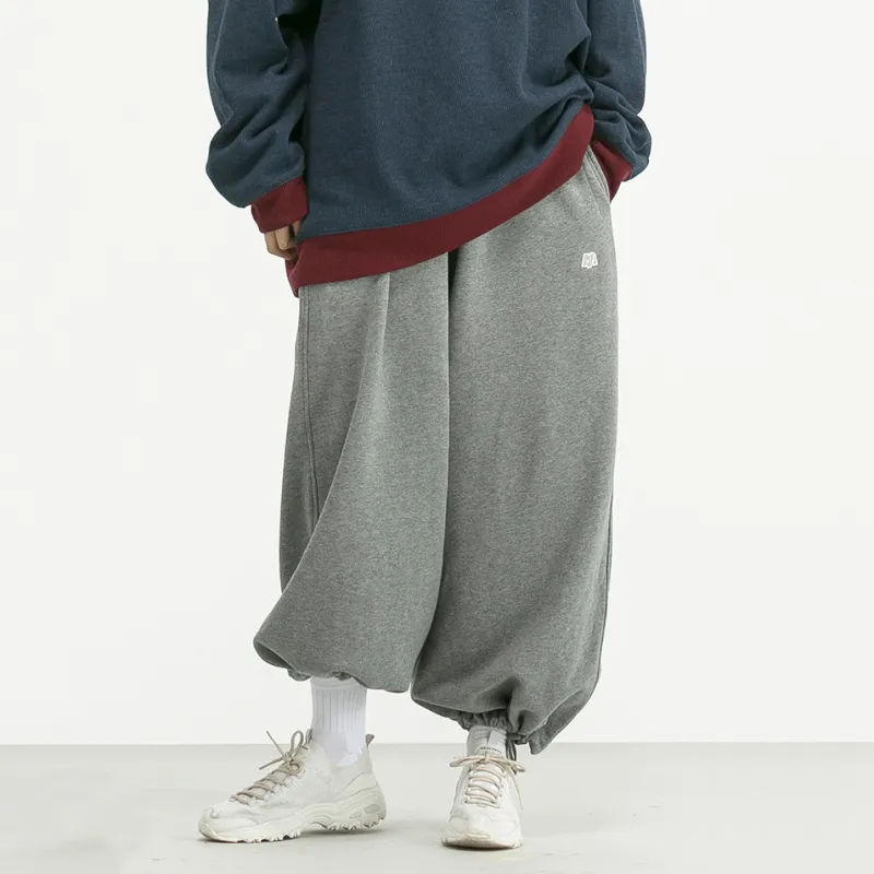 DAKYAM Straight Thickened Sports Pants Unisex Gray-2