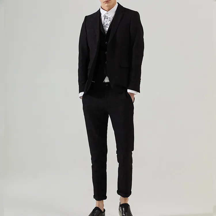 DAVID NAMAN Casual Pants Men's Black-3