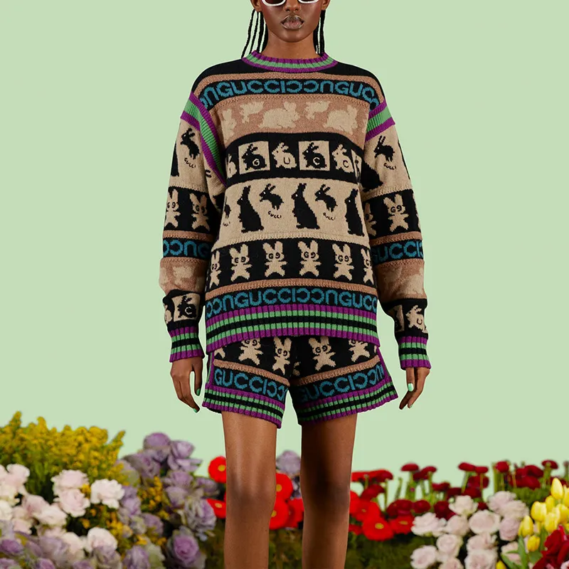 GUCCI Wool Patterned Jacquard Jumper-3