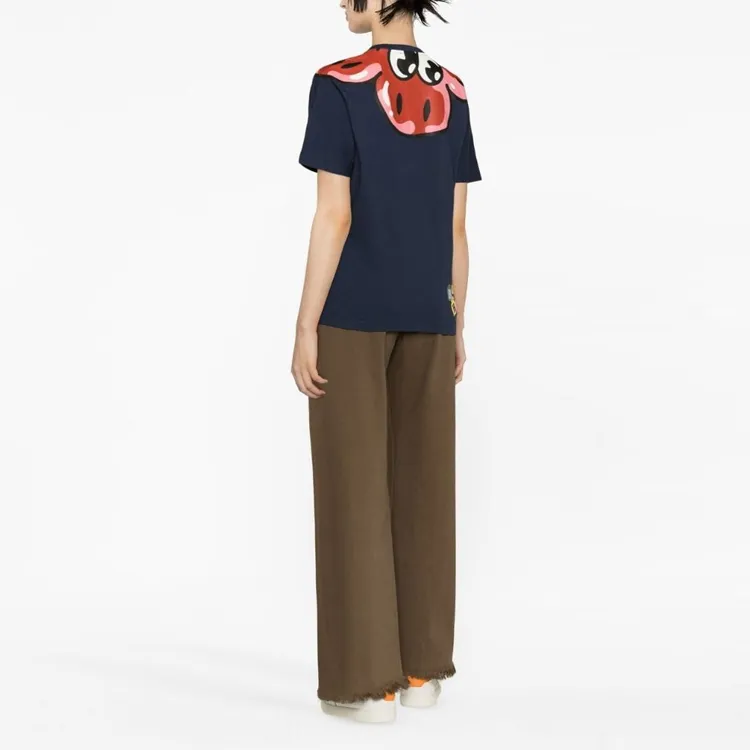 KENZO Printed Neck T Shirt 'Blue'-2
