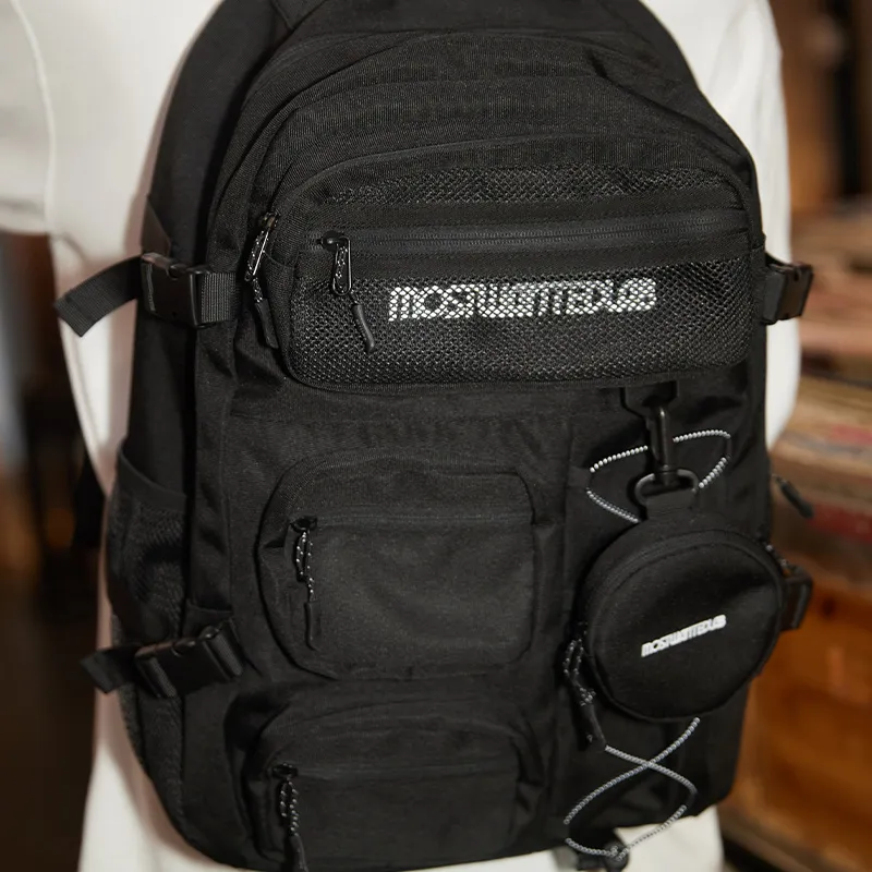 MostwantedLab Polyester 3 in 1 Combo Bag Backpack Regular Unisex Black-3