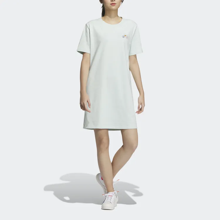 Adidas Originals Short Sleeved Dresses Women's Light Green-1