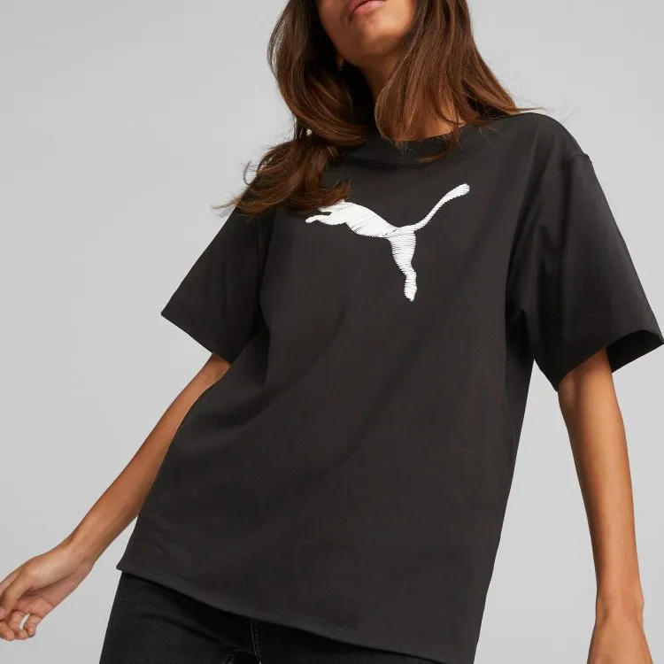 PUMA T Shirts Women's Black-3