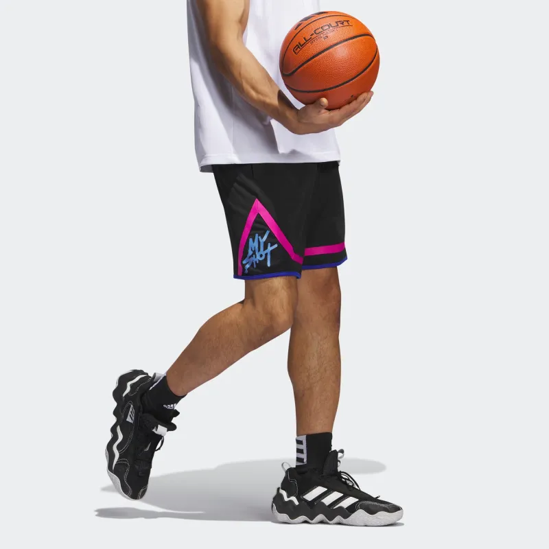 Adidas Basketball Shorts Men's Black/Royal Blue-3