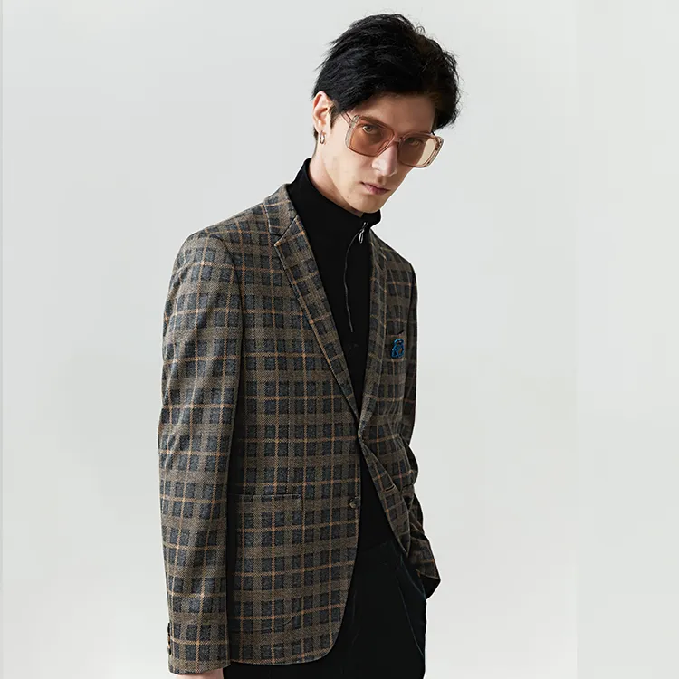 DAVID NAMAN Business Suits Men Orange-7