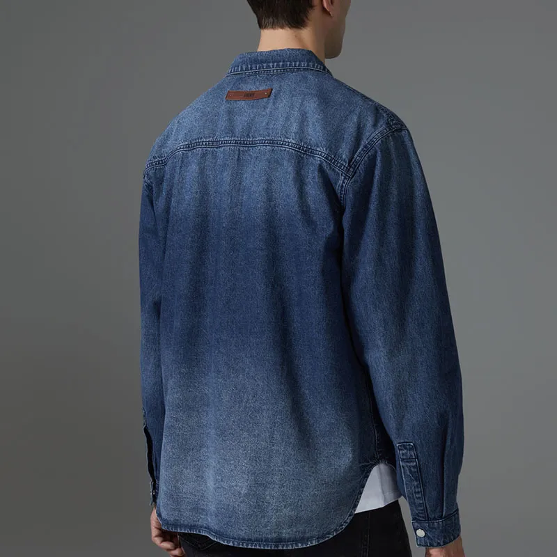 DKNY Shirts Men Medium Denim Blue-3