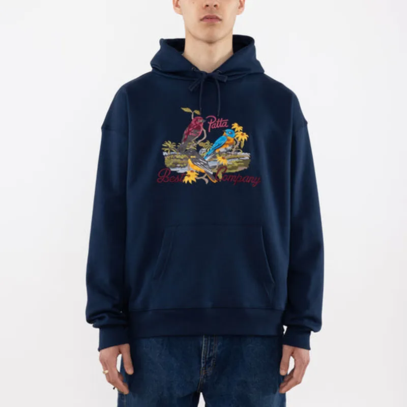 Patta X Best Company Co-branded Series Sweatshirts Unisex Dark Blue-2