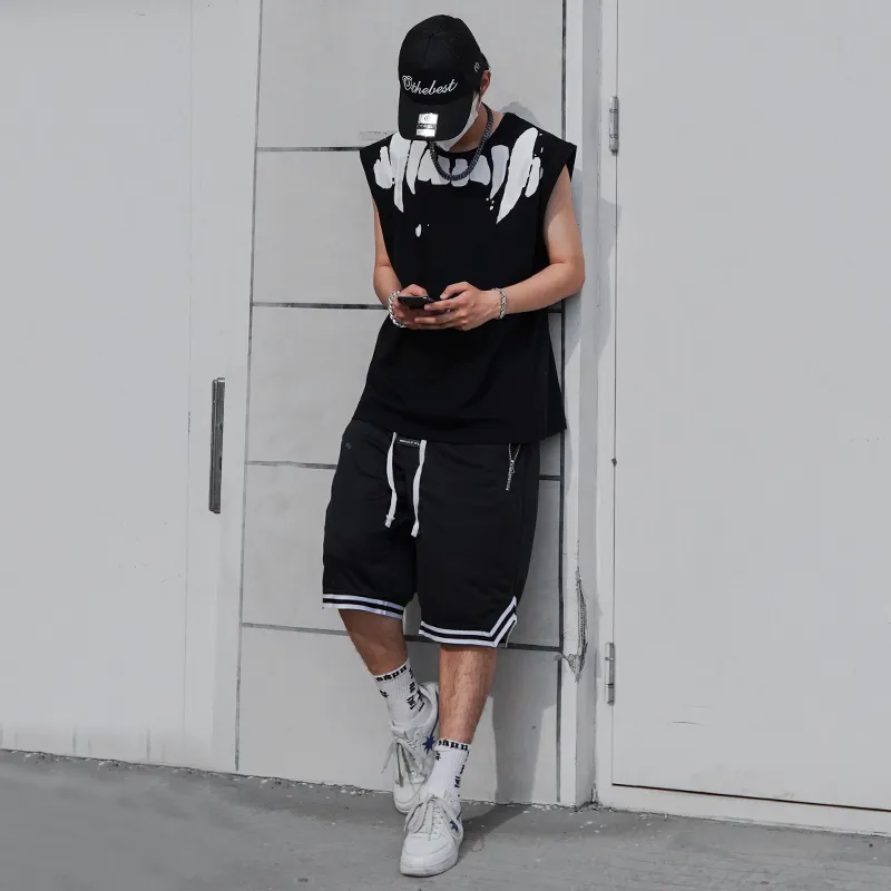 MIRACLE KILL Loose Fit Shorts Unisex Black-6