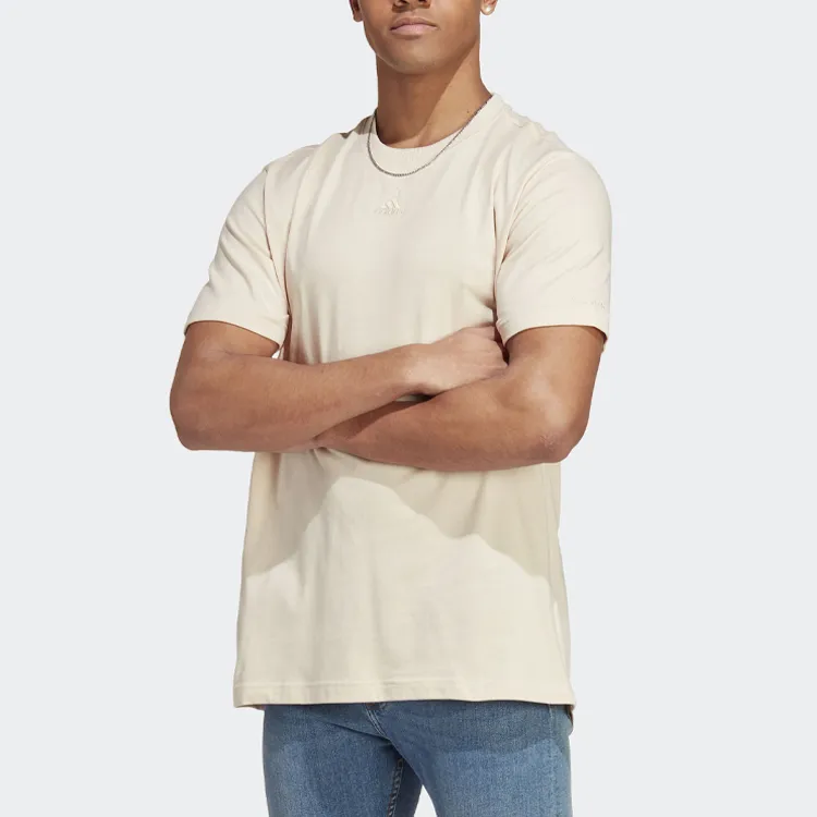Adidas T Shirts Men Beige-1