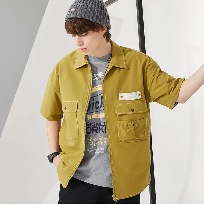 Dickies Utility Pocket Short-Sleeve Shirt 'Moss Green'-6