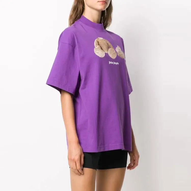 PALM ANGELS Women'ss Bear T shirt Purple-4