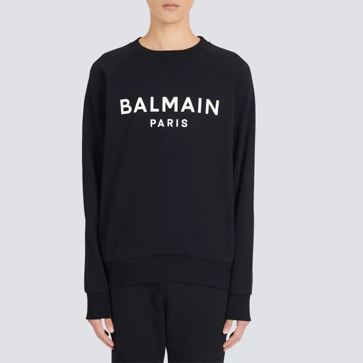 BALMAIN Logo Print Crewneck Sweatshirt-5