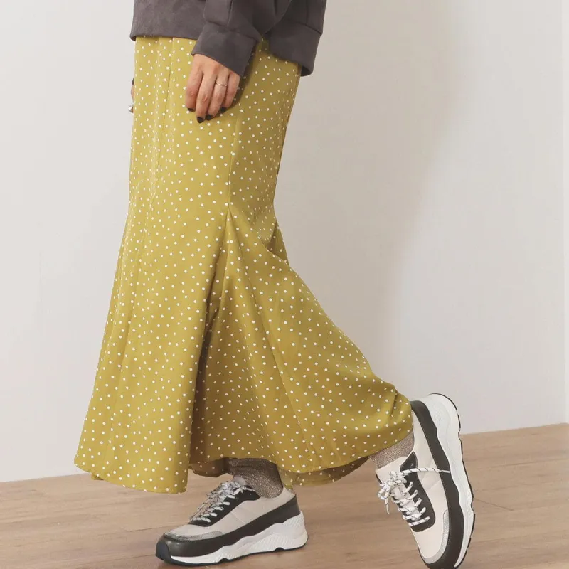 Beams Casual Long Skirts Women's Yellow-3