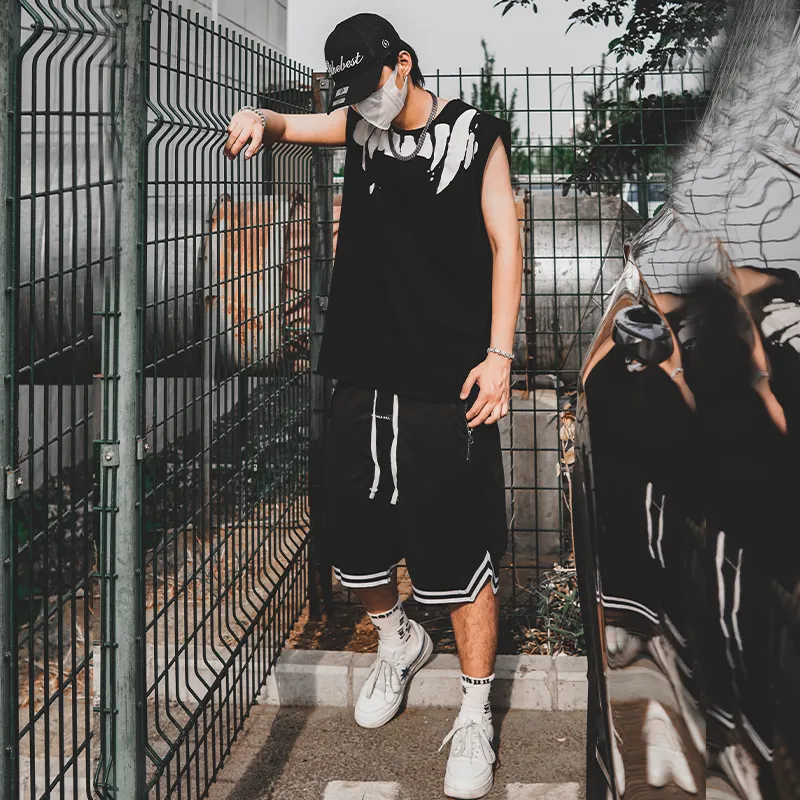 MIRACLE KILL Loose Fit Shorts Unisex Black-7