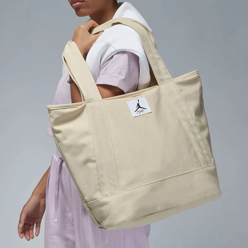 Jordan Polyester Tote Bag Shopping Bag Shoulder Bag Handbag Regular Women's Beige-4