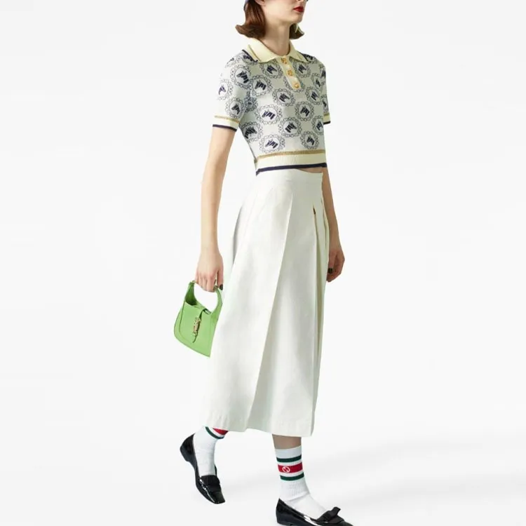 GUCCI Equestrian jacquard Polo Top-4