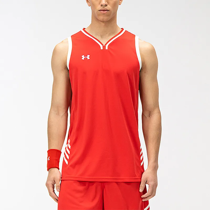 Under Armour Basketball Jerseys Men Red-2