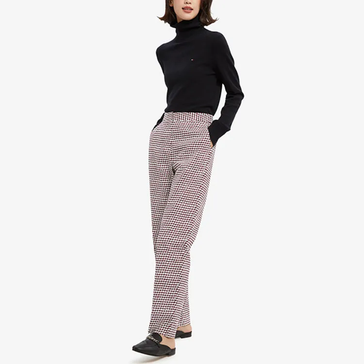 Tommy Hilfiger Casual Pants Women's Red White Plaid 09T-2