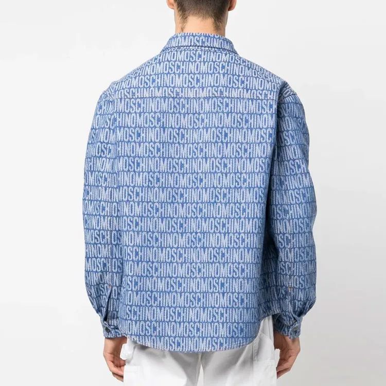 MOSCHINO Shirts Men Indigo-2