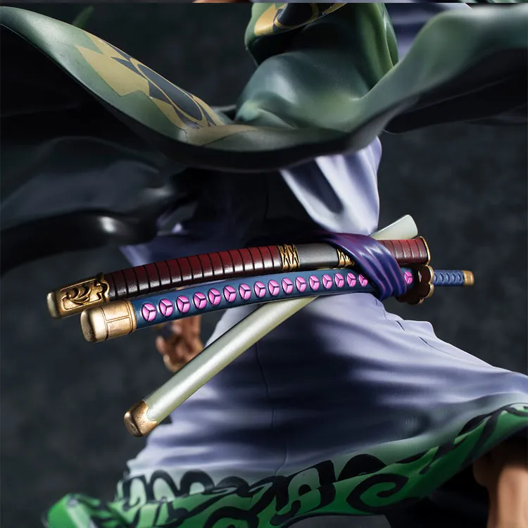 MegaHouse Roronoa Zoro One Piece Zoro Tenryuichi Wano Country Kimono Scale Figures 23cm-5
