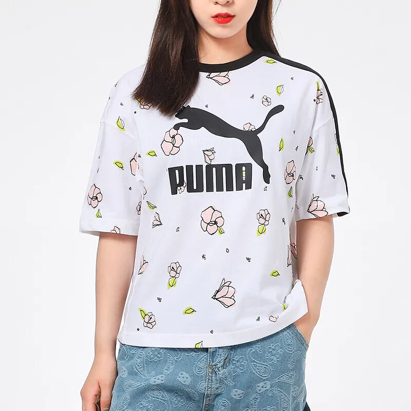 PUMA T Shirts Women's White-2