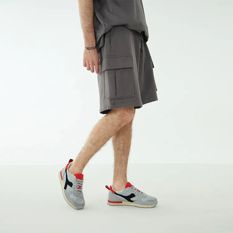 Diadora Loose Fit Shorts Men's Gray-4