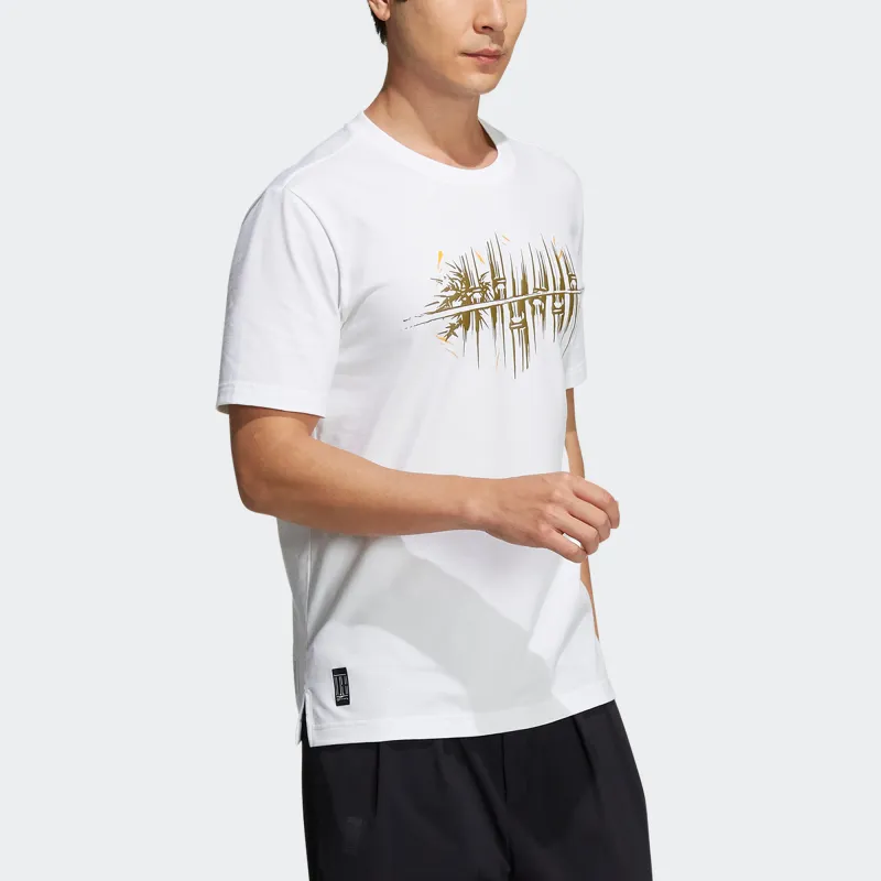 Adidas Wuji Series Set in Sleeve T Shirt Men's White-3