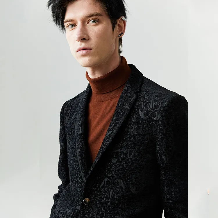 DAVID NAMAN Business Suits Men Black-6