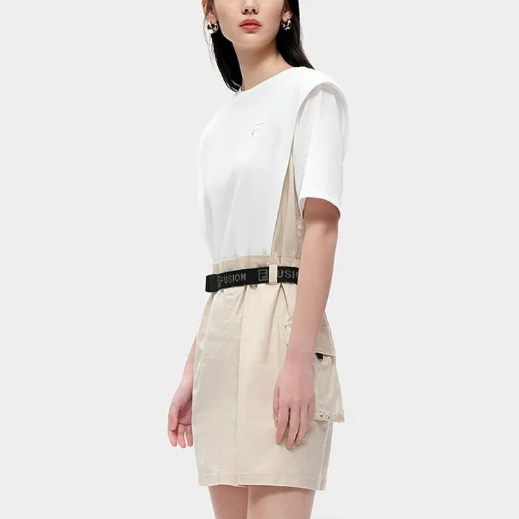 FILA FUSION Short Sleeved Dresses Women's White-4