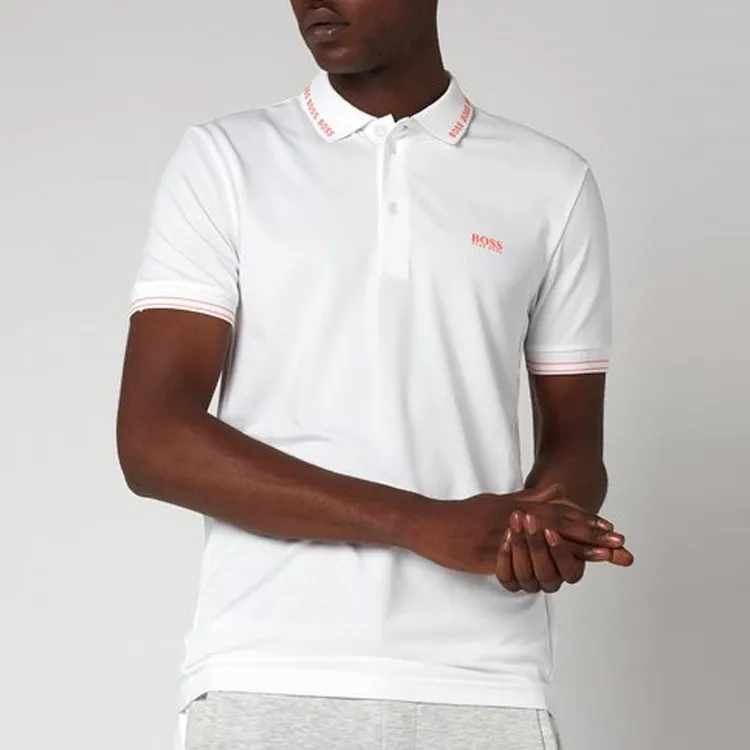HUGO BOSS Short Sleeved Polo Shirt Men's White-2