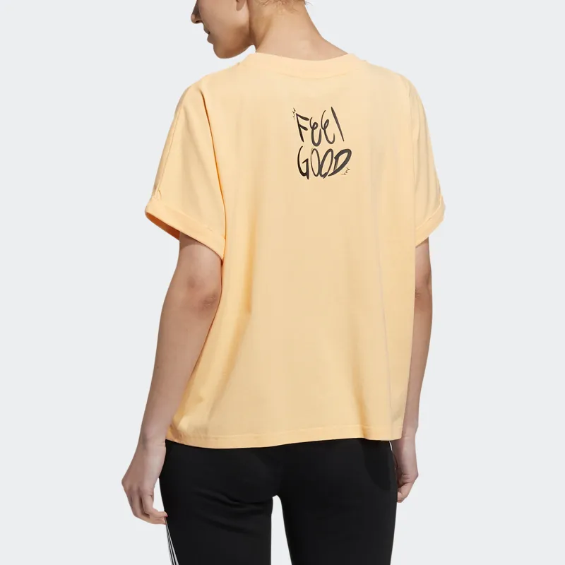 Adidas Neo x Disney Batwing Sleeve T Shirt Women's Apricot-2