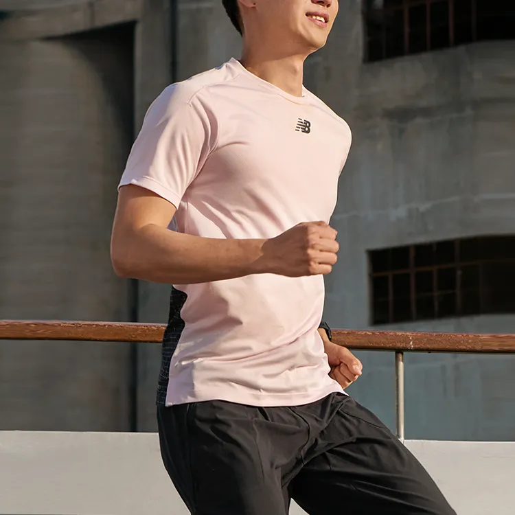 New Balance T Shirts Men Pink-4