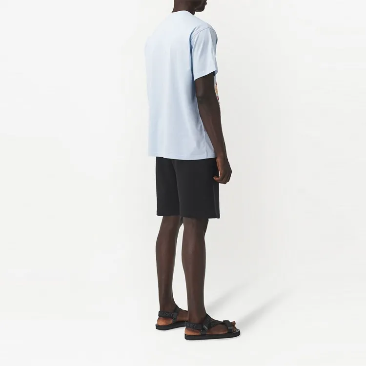 Burberry T Shirt Unisex Light Blue-4