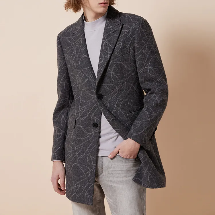 RARE Coats Men Gray-3