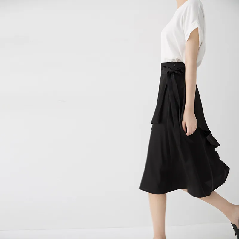 SOON FLOWER Skirt Women's Black-4