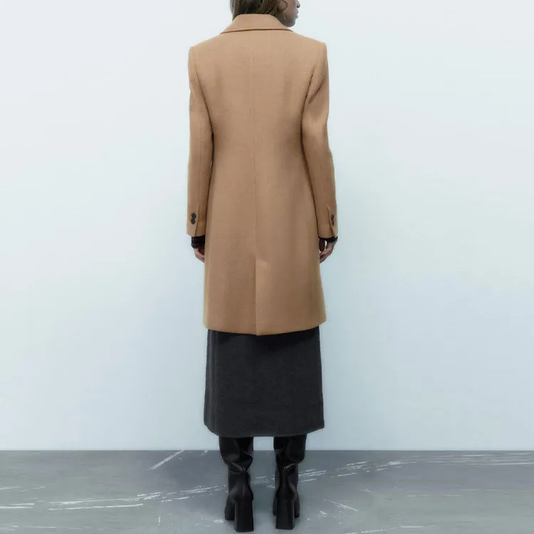 ZARA Coats Women's Tan-3