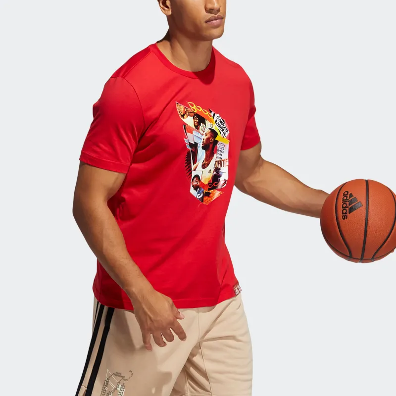 Adidas T Shirts Men Red-1