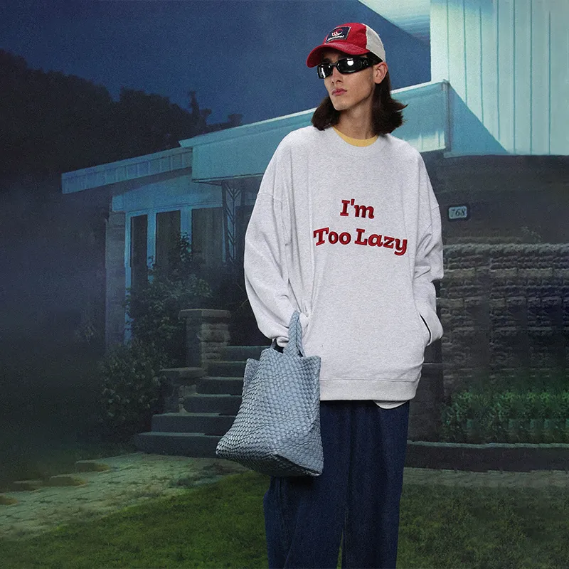 UNVESNO Crew Neck Loose Fit Regular Sweatshirt Unisex-2